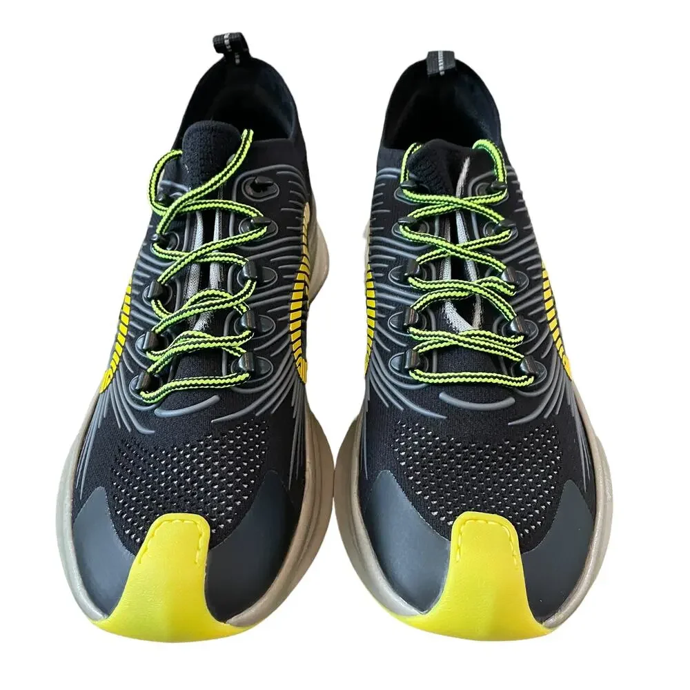 GUCCI Men GG RUN Sneakers Athletic Low Top 680938 Black Yellow 11 | US 11.5 NEW